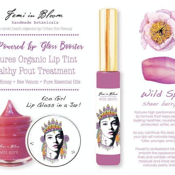 Purple Berry Grape Sheer Tint Organic Lip Gloss Plumper Treatment - Picture 5 of 16